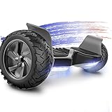 FUNDOT Hoverboards,Hoverboards Todo Terreno,Patinete Eléctrico Autoequilibrante de 8.6", Hoverboards Todoterreno,Hoverboards con Altavoz Bluetooth, Luces LED,Regalo para Niños Adultos