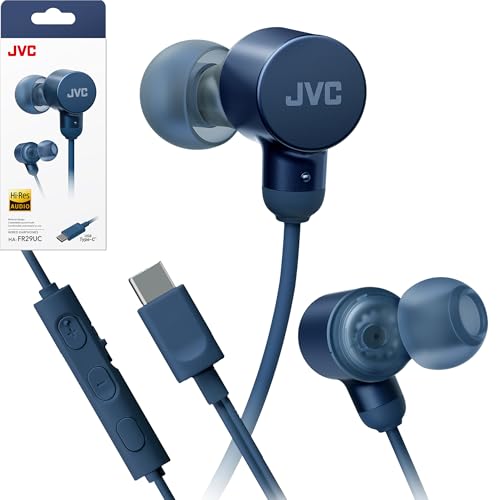 JVC Wired USB-C Earbuds - Noise Isolation - DAC -