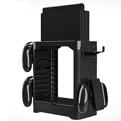 TwiHill Suporte de armazenamento multifuncional para switch Nintendo, suporte de host de interruptor
