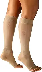 Meia Sigvaris Audace 3/4 Suave Compressão Ponteira Aberta (15-20 mmhg) 120A