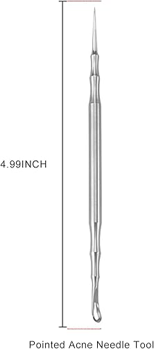 Miniatura 6 de Eliminación de puntos negros puntiagudos, herramienta extractor de acné 2 en 1, removedor de espinillas de acero inoxidable para cara/nariz