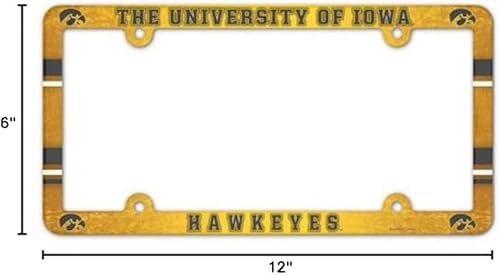 Vista 24 de NCAA Placa de vehículo con marco a todo