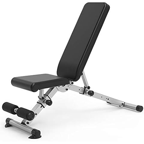 leikefitness Adjustable Weight Bench Foldable Workout Exercise Bench with Automatic Lock for Upright Incline Decline and Flat Full Body Exercise (GM5809(BLACK)) Cover