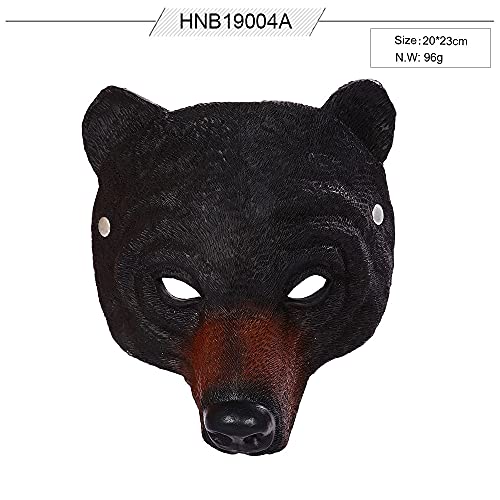 Masque d'ours HHBWL1 pour carnaval et bal masqué de déguisement - 5
