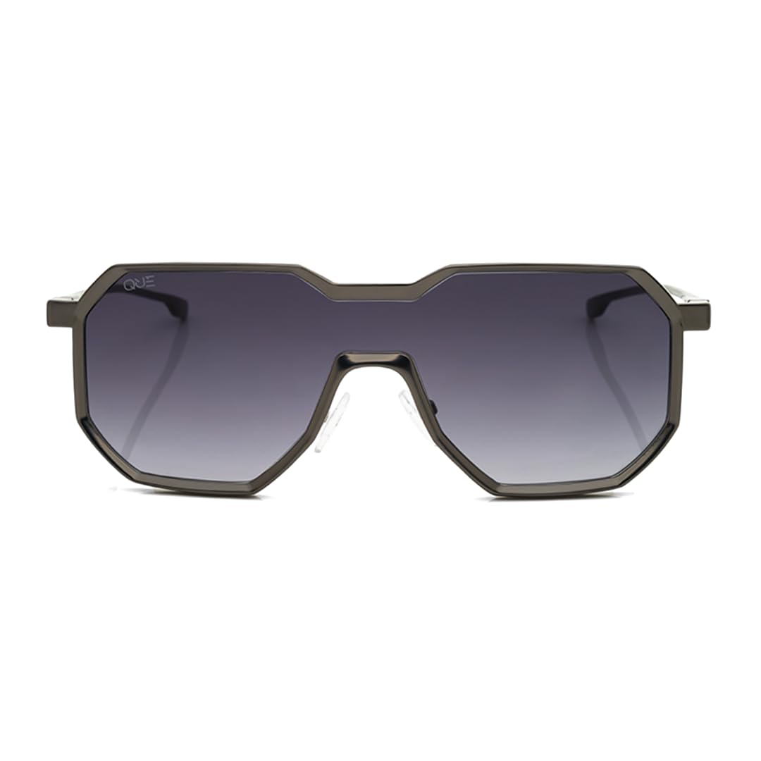 QUE Metal Aviator by Shikhar Dhawan | (Size: Small) | Unique Classic Designer Metal Sunglasses with Polarized Polycarbonate Lens | UV400 100% UV Protection & Scratch-Resistant for Men