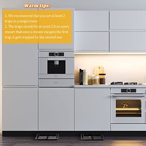 Qualirey 12 Pack Mouse Size Baited Glue Traps With Butter Scent For Mouse And Household Pests, Strong Sticky Plastic Mouse Traps With Non Toxic Glue, Ready To Use, Safe To Children And Pets #TOP4