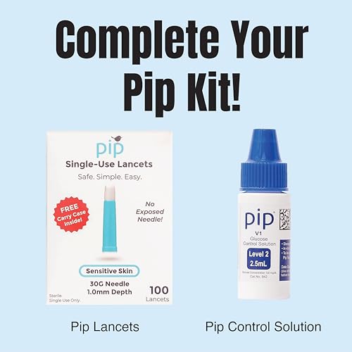 Pip V1 Blood Glucose Test Strips, 50 Count Blood Sugar Test Strips for Diabetes, Use with Pip V1 Blood Glucose Monitor Only - Thumbnail 6