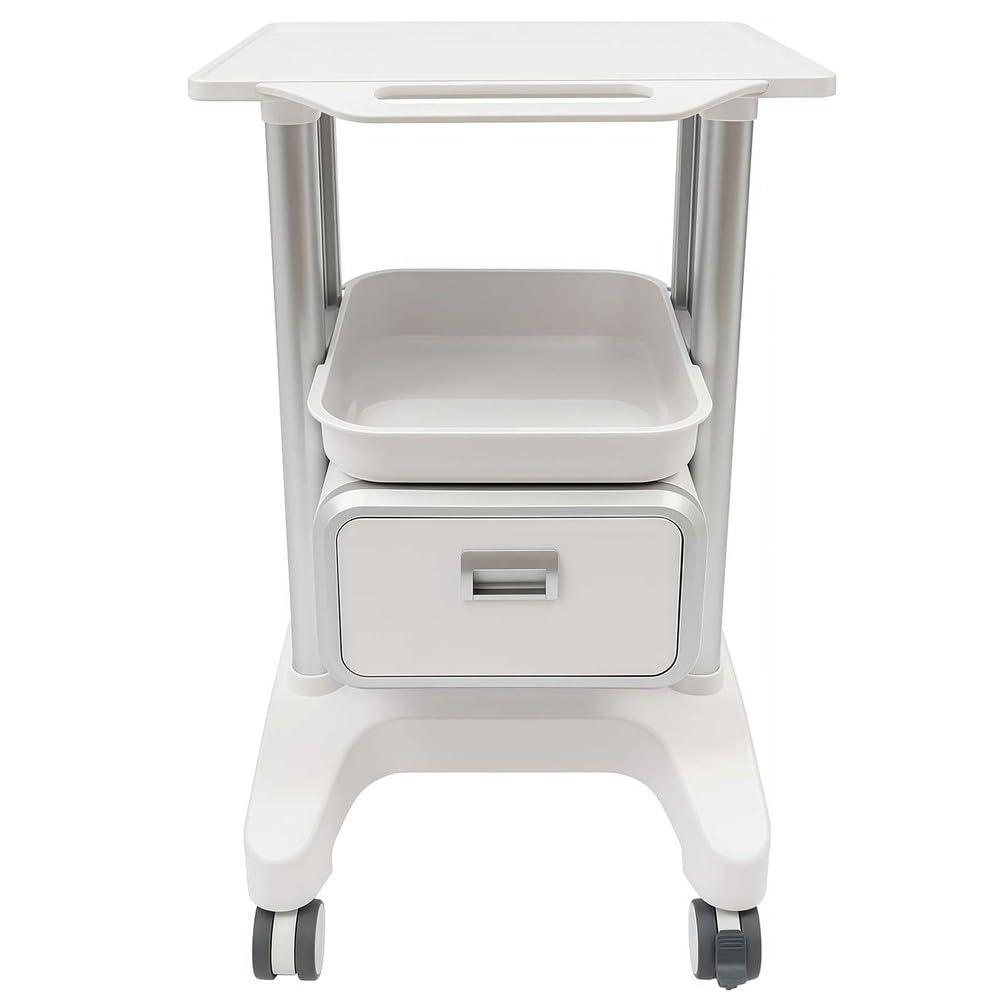 Carrito médico, carrito utilitario rodante con cajones y ruedas silenciosas para clínicas, oficinas dentales y salones de belleza