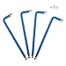 FOCMKEAS 4 PCS 3mm Ball End Hex Key Allen Wrench,Internal Hexagonal Wrench, L Shaped Long Arm S2 Steel Repairing Tool，Pale Blue
