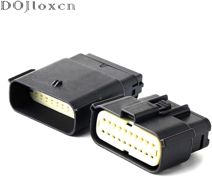 1/5/10 Set 20 Pin Molex Automotive Electrical Male Female Wiring Plug Black Connector 33482-2132 33472-2001 For d For Mondeo EDGE - (Color: 20p male, Package: 5 sets, Pins: 20P)