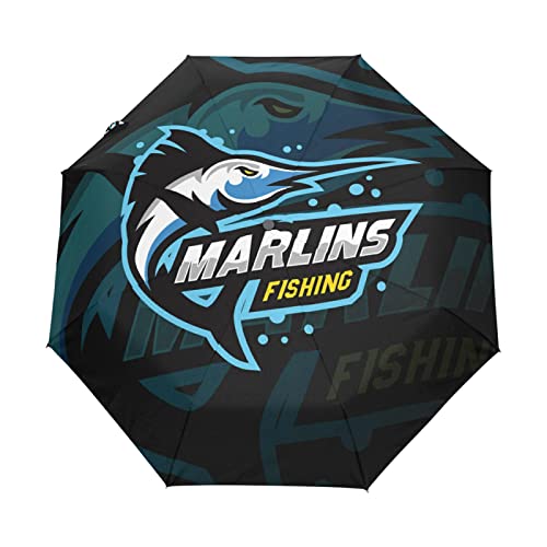 Parapluie pliable requin bleu automatique pour ne plus subir la pluie