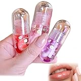 SUJEBKC 4 STÜCK FEUCHTIGKEITSSPENDENDER LIPGLOSS UND LIP STAIN, BIS ZU 12 STUNDEN PFLEGE, HYDRATING GLOSS STAIN, JUICY LIPGLOSS BUBBLEGUM BOMB(B)