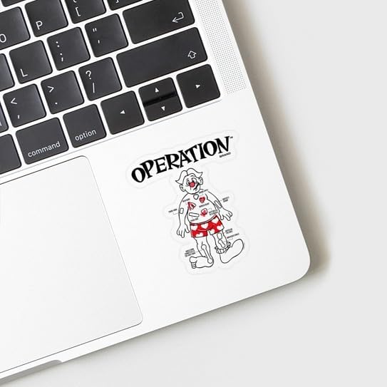 CafePress Operation Board Game Small Die Cut Sticker, 3"x4" Clear