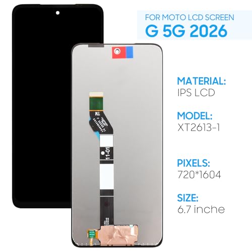 Image of Yondista Original for Mototola Moto G 5G 2026 XT2613-1 Screen Replacement 6.7 inch LCD Display Touch Digitizer Assembly