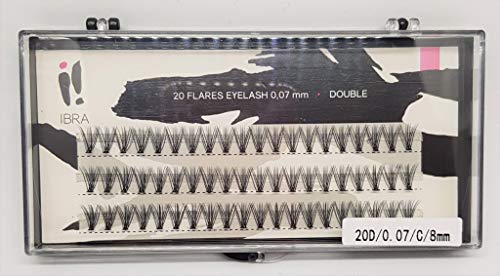 WimpernbĂĽschel"double" knot-free 8 mm IBRA Makeup