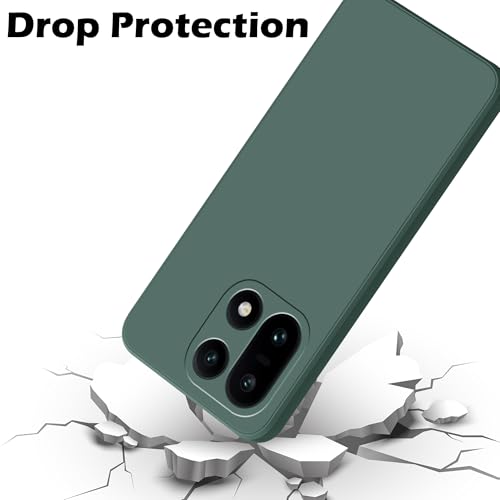 Image of amazon basics Back Cover for OnePlus 15 5G | Ultra Slim Soft Rubberised Case | Matte Silicone Flexible Mobile Case | Camera Protection - Green