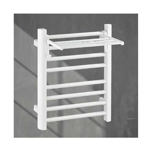 Wall Mounted Heated Towel Rack in Black Aluminum