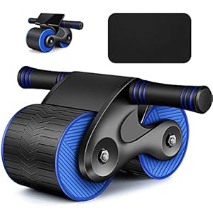 Onezebra Wielen met vering, buikspiertrainer, automatisch afketsenwiel, Belly Wheel hometrainingsapparaat, basistrainingsapparaat vanaf l’use nella palestra di casa