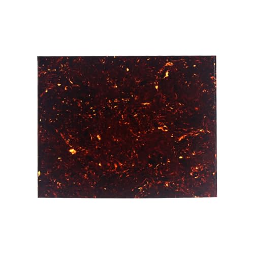 FLEOR 20x17cm Acoustic Pickguard Blank Material Self Adhesive Guitar Pick Guard Scratch Plate Sheet, Brown Tortoise