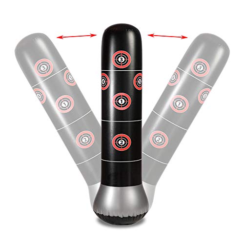 mingzhe Saco de pancadas fitness saco inflável torre de perfuração 150 cm/4,9 pés saco de chute autô