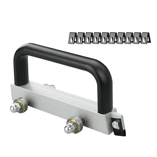 Cuchillo ranurador con 10 cuchillas de acero al carbono para ranurado de suelo de PVC y madera, herramienta ideal para construcción e instalación de suelos deportivos