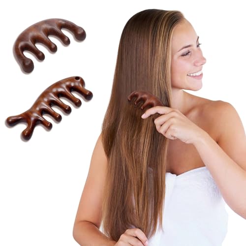 2 Pack Wooden Scalp Massage Comb, Sandalwood Scalp Massager Wood, Head Gua Sha Brush for Women Men Hair Growth 2 Pack Wooden Scalp Massage Comb, Sandalwood Scalp Massager Wood, Head Gua Sha Brush for Women Men Hair Growth