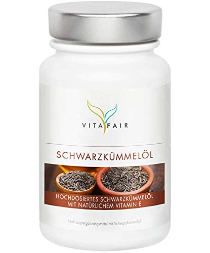 Schwarzkümmelöl Kapseln - 3000mg pro Tagesdosis - 400 Softgel Kapseln - Ägyptisch & kaltgepresst - Hochdosiert mit 5mg Vitamin E - Ohne Magnesiumstearat - Made in Germany