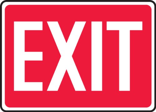 Accuform MEXT562VA Aluminum Safety Sign, Legend 