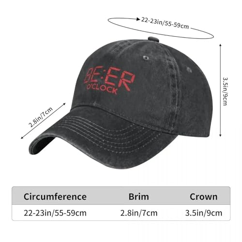 Casquette de baseball classique en coton denim ajustable pour hommes