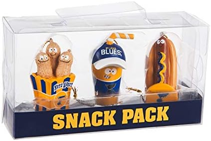 St Louis Blues, Snack Pack Ornament Set Officially Licensed Decorative Ornament for Sports Fans
