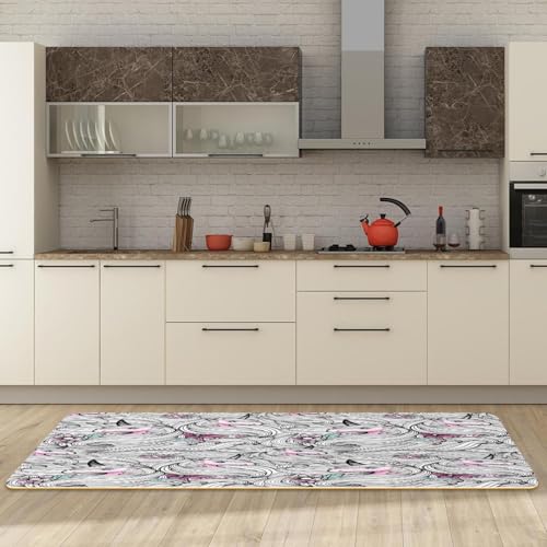 Alfombrillas de cocina para evitar resbalones juego de 2 alfombras lavables de unicornio 3