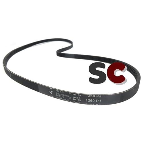 SC Solocorreas - Waschmaschinen-Schlitzriemen 1260 J, Schwarz