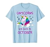 Photo Gallery camicia di compleanno ottobre - unicorns are born in ottober maglietta Photo Gallery camicia di compleanno ottobre - unicorns are born in ottober maglietta