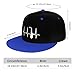Saxophone Heartbeat Snapback Hat Boys Girls Fashion Hip Hop Style Contrast Color Snapback Hat Blue