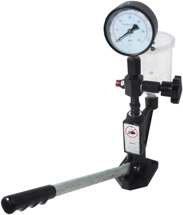 Diesel Injector Nozzle Tester, Fuel Injector Nozzle Tester with 0-400 BAR / 0-6000 PSI Dual Scale Gauge