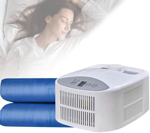 Water Chilly Mat 70W, Mattress Cooling System for Hot Sleepers, Adjustable Cooling Gear (3-6°C), 1-9 Hours Working Time, Single/Double Options, Night Sweat Relief