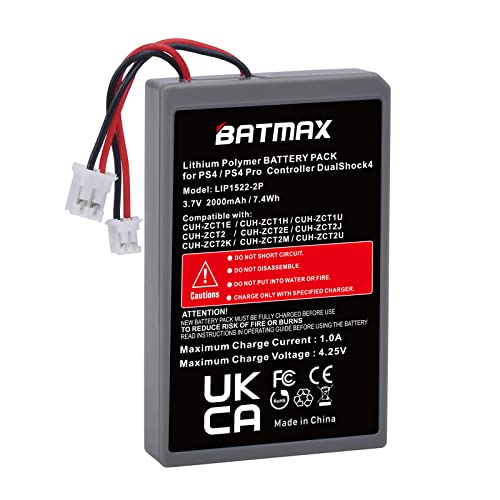 Batmax CUH-ZCT1E CUH-ZCT1H CUH-ZCT1U 2 Packs 2000Mah Lip1522 Battery For Sony Playstation 4 Ps4 Slim Pro Dualshock 4 Cuh-Zct2 Cuh-Zct2U Cuh-Zct1E Cuh-Zct1H Cuh-Zct1U Wireless Controller  thumb #8