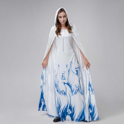 Robe longue pour cosplay et costume de magicienne médiévale