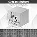 Gisafai 20 Pcs Element Cube Set 0.39 Inches Periodic Table of Elements Pure Tungsten Cube Molybdenum Titanium Copper Iron Niobium Tin Cobalt Suitable for Collection Christmas Gift