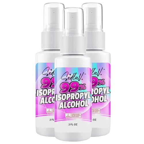 SEDLAV 99% Isopropyl Alcohol Spray Bottle, 99% Isopropyl Alcohol Sprayer, Isopropyl Alcohol Spray Bottles Small, Isopropyl Alcohol 99 Percent Small Bottle, Isopropyl Alcohol Travel Size 2 Oz (3) -  isopropyl alcohol spray 99 2oz