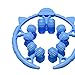 harayaa Massage Roller 20 Wheels 360 Degree Handheld Portable Circular Leg Clamp Leg Massage for Arm Thigh, Blue