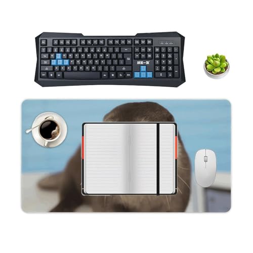 Tapis de souris grand format motif loutre pour bureau et maison - 4