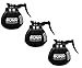 BUNN Coffee Pot Decanter/Carafe Black Regular - New Glass Design Shape - Ergonomic Handle - 12 Cup Capacity (Pack of 3)