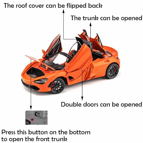 Toy Cars 720s Roadster Modelo 1/24 Naranja miniatura 2