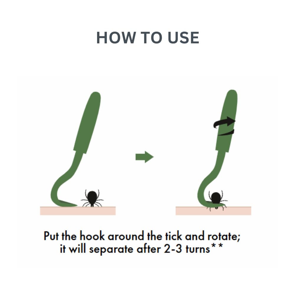 M-PETS Fearless Tick Remover for Dogs & Cats (Pack of 3), Effectively Removes Tick, Flea, Mites, Easy to Use, Eco-Friendly Hook & Twist Grooming Tool for Small, Medium & Large Pets 2