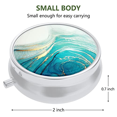 Image of Pill Box, Small Pill Case for Purse & Pocket, Travel Medicine Organizer