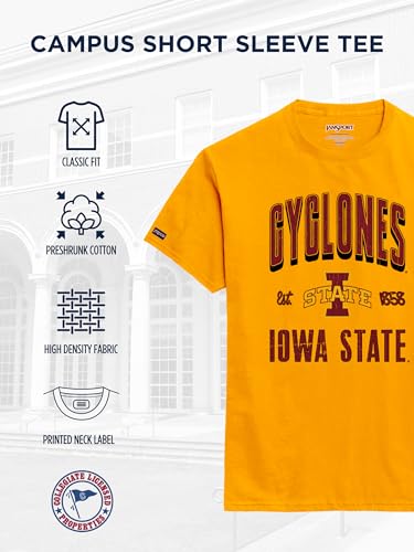 Image of JanSport NCAA Officially Licensed Campus Short Sleeve T Shirt for Men, Soft & Breathable Pre-Shrunk Cotton Crewneck T Shirt