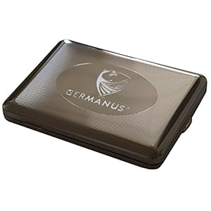GERMANUS Sigarettenetui, Made in Germany, 100 mm, vernikkeld zilver