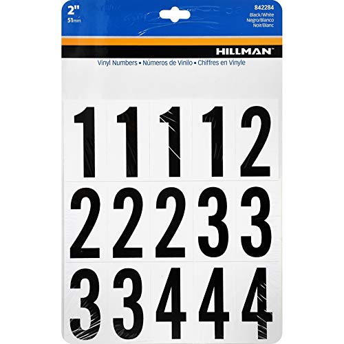 Hillman 2 in. Black Vinyl Self-Adhesive Number Set 0-9 35 pc. - Case of: 6;6