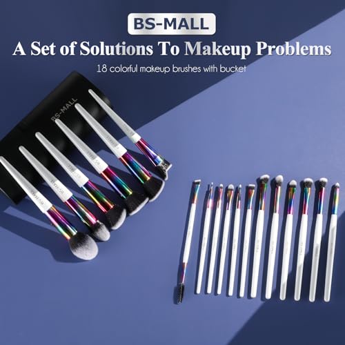 Image of BS-MALL Makeup Brushes Makeup Tools Kit Premium Synthetic Powder Foundation Contour Concealers Lip Brushes Set 18 Pcs